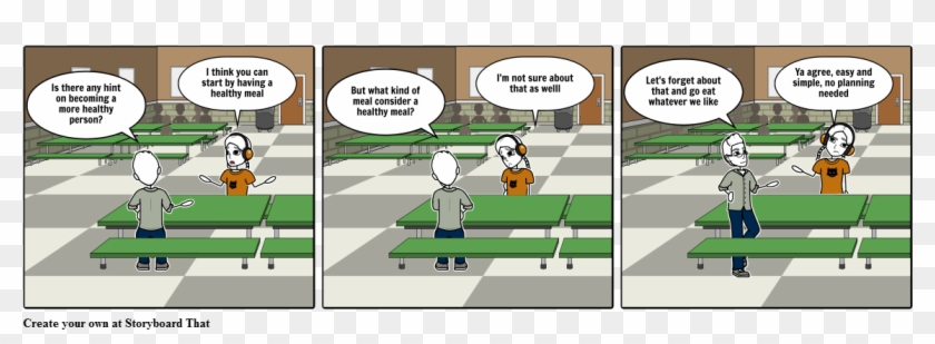 Rate Of Obesity - Storyboard Cafeteria Clipart #5982655