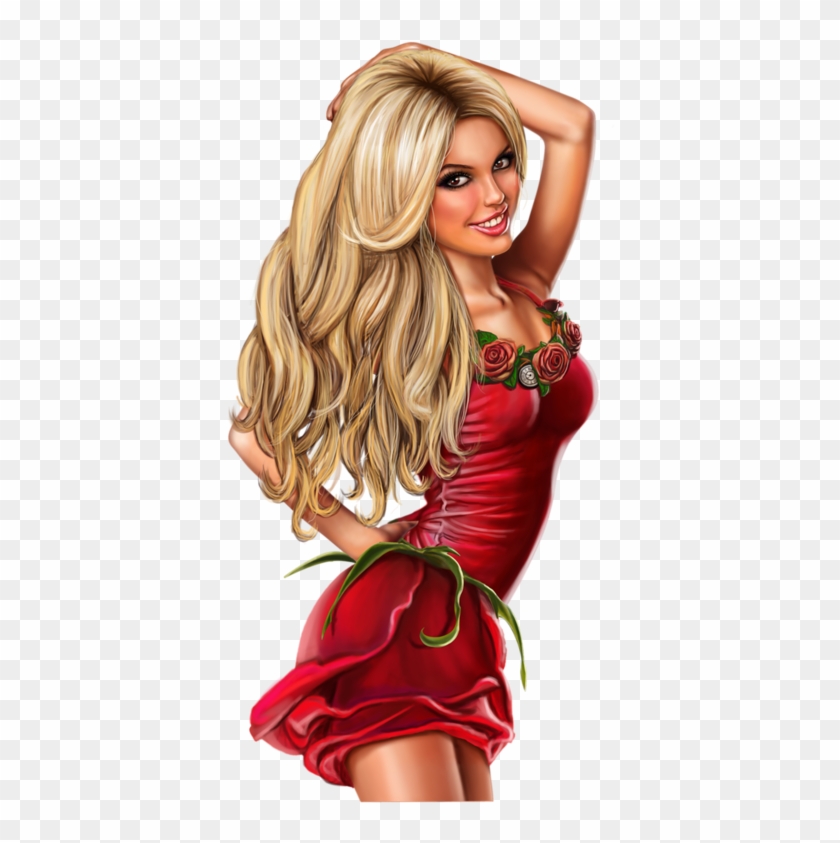 Chica Guapa Png - Blonde Hair Girl Art Clipart #5982985