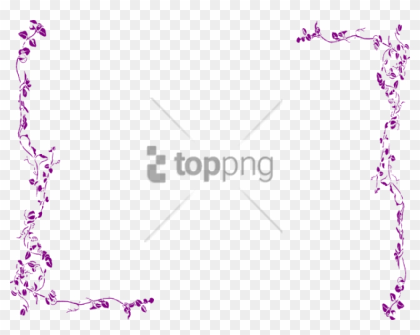 Free Png Girly Border Png Image With Transparent Background - Blue Flower Border Design Png Clipart