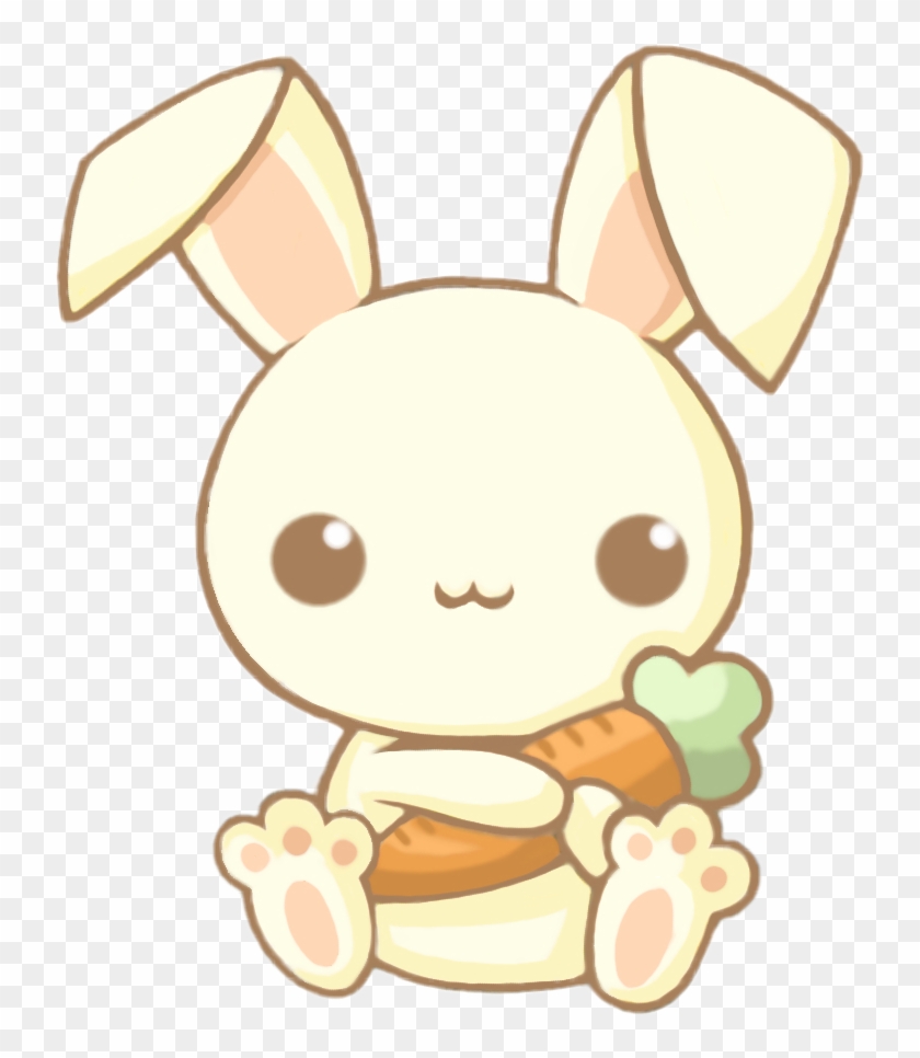 #cute #kawaii #bunny #rabbit #carrot #chibi #animals - Kawaii Bunny Clipart #5983404