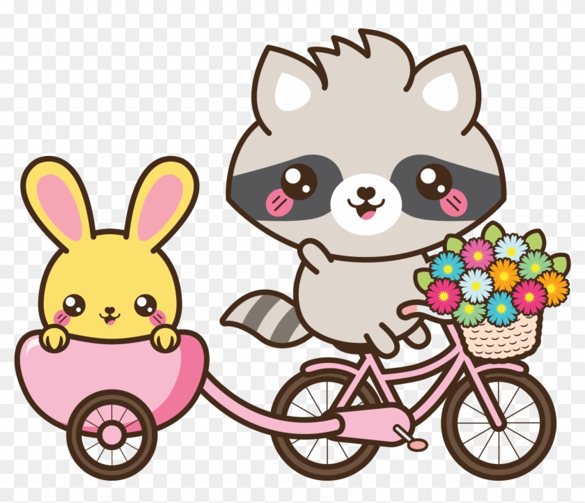 Kawaii Bike Illustration , Png Download - Kawaii Bike Clipart