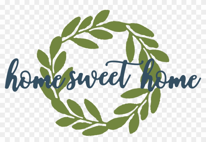 Home Sweet Home Wreath Svg Cut File - Calligraphy Clipart #5984124