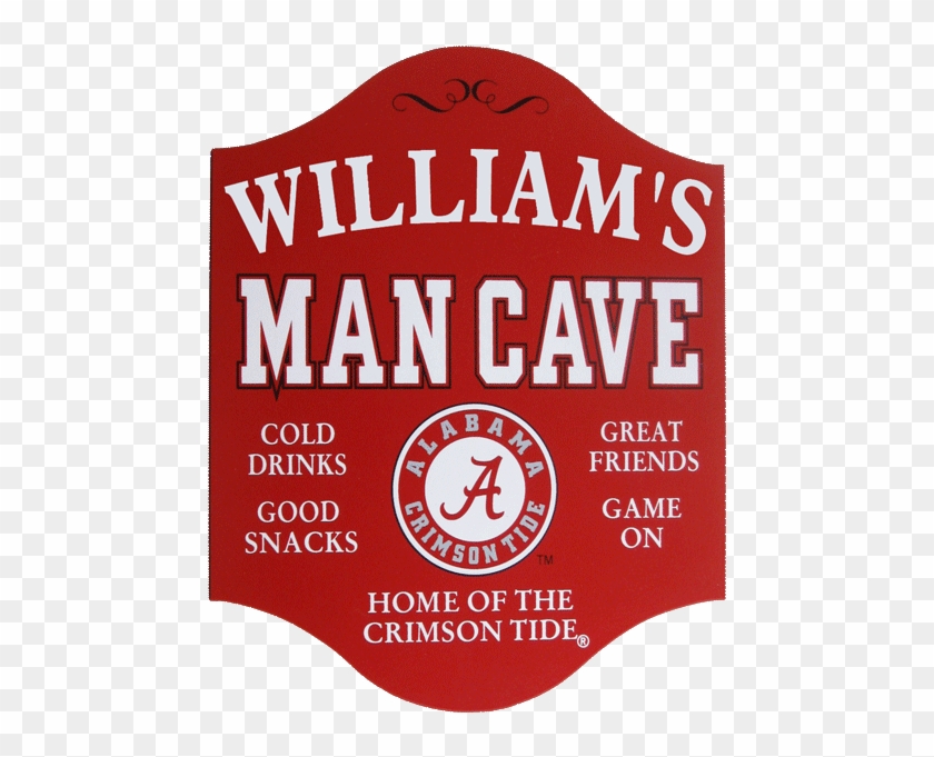 Personalized Ncaa Team Logo Wooden Bar Sign - Alabama Crimson Tide Clipart