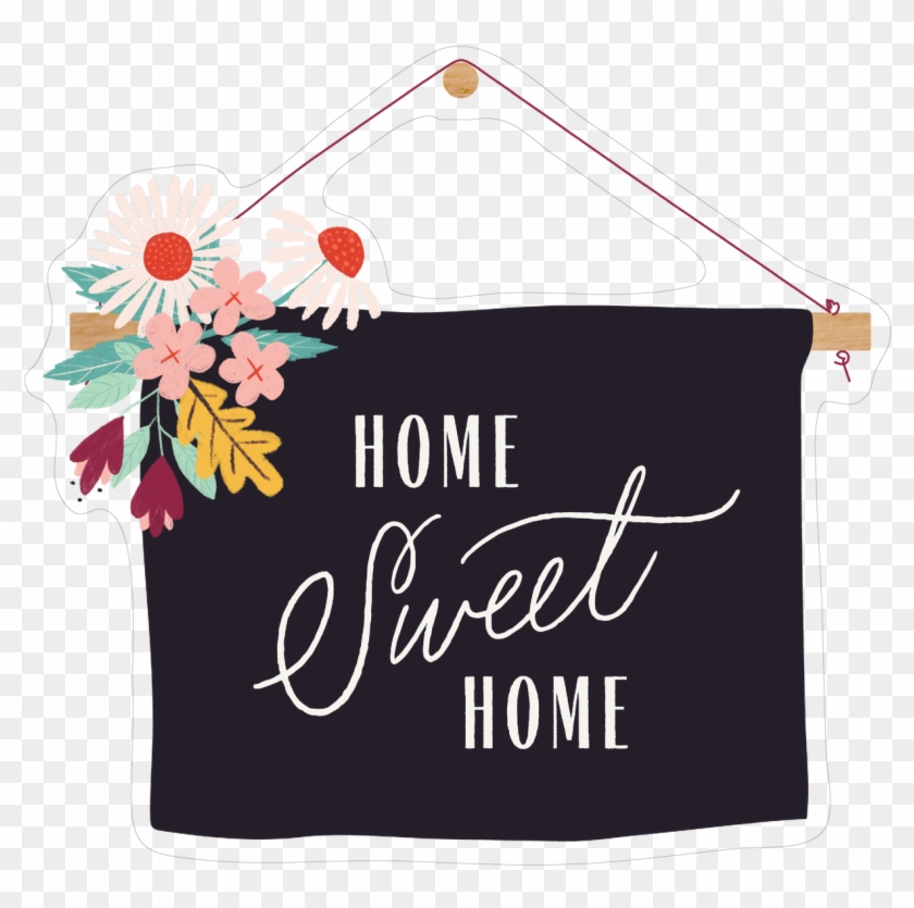 Home Sweet Home Board Print & Cut File - Calligraphy Clipart
