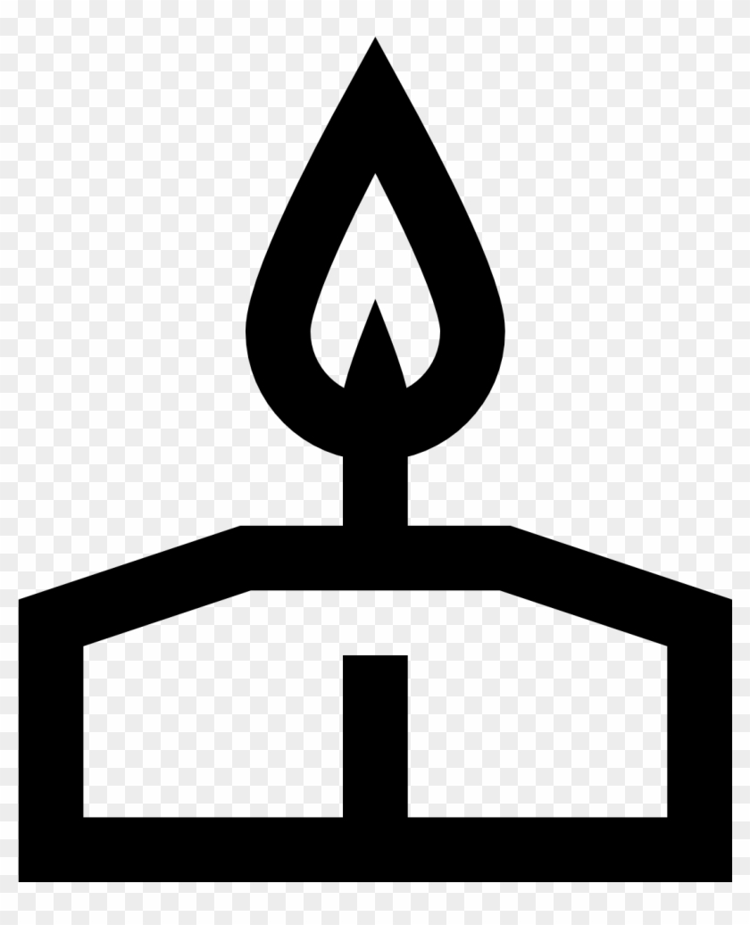 The Icon Is A Simplified Depiction Of A Short Candle, - Sign Clipart #5985705