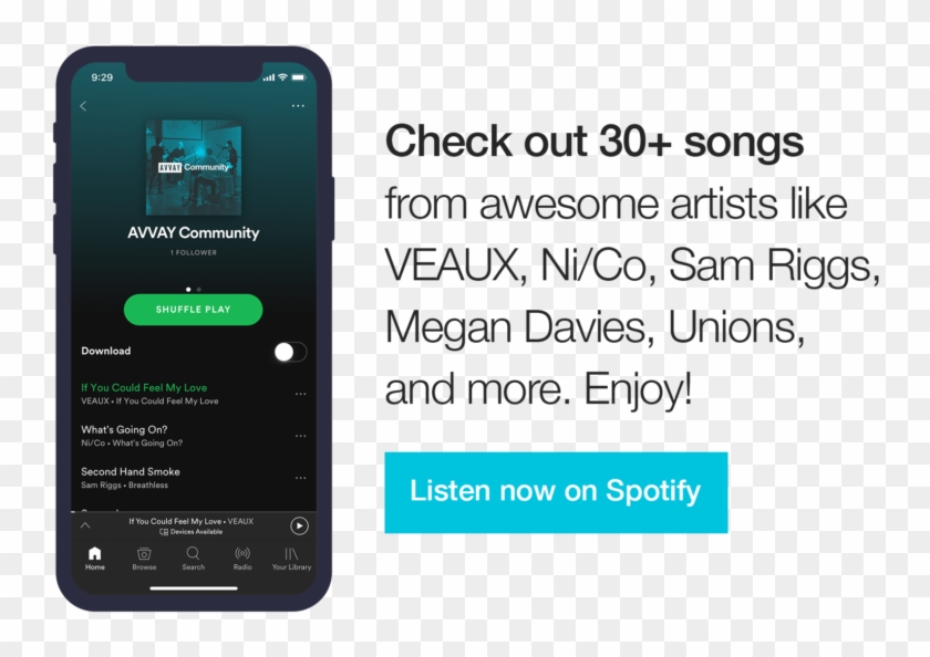Iphone Email Mockup - Spotify Playlist Mock Clipart