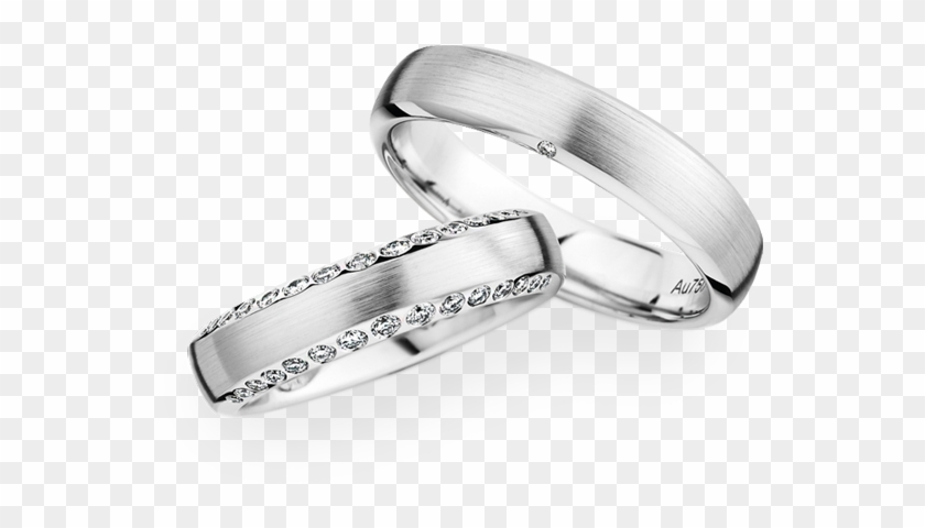 Platinum Wedding Rings, White Gold Wedding Bands, Matching - Ehering Seitliche Steine Clipart