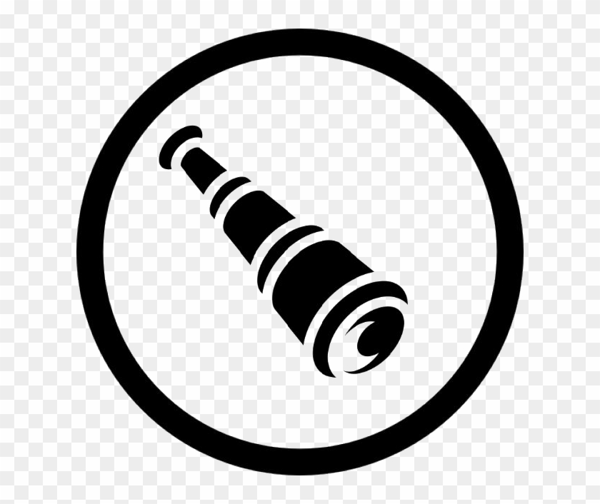 Spyglass - Down Arrow Circle Icon Clipart #5988404