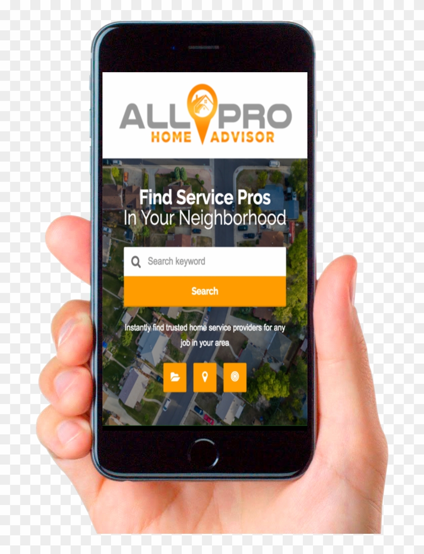 Find Service Pros On The Go Download The All Pro Home - Iphone Clipart #5988751