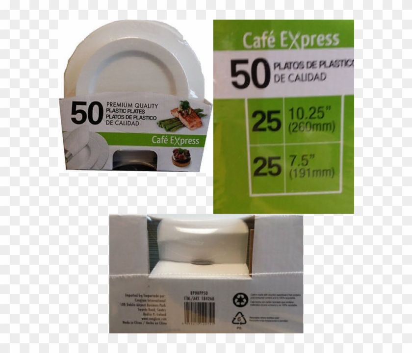 50 Premium Quality Plastic Plates By Cafe Express - Flyer Clipart #5989555