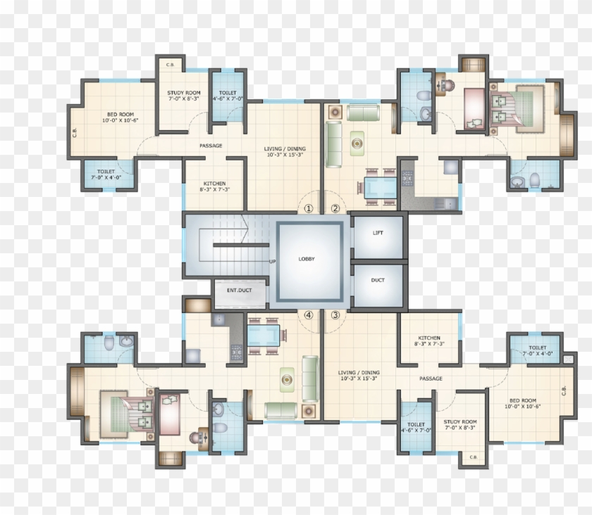 Amenities - Floor Plan Clipart
