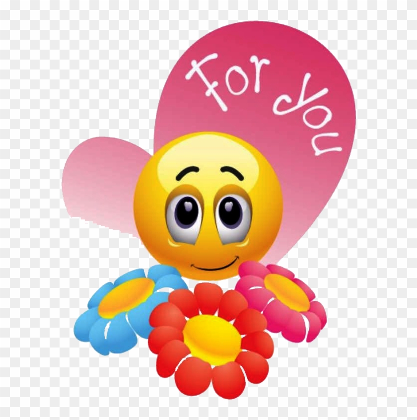 Flowers And Smiley Faces Png Download My Heart For You Emoji Clipart Pikpng