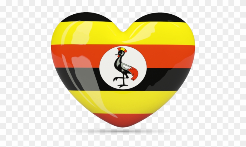 Uganda Flag Png Download Image - Uganda Flag Heart Clipart #5991134