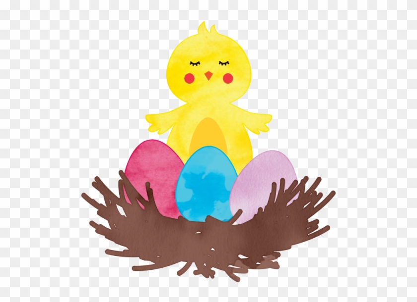 Easter Chick Png - Pollito En Nido Png Clipart #5991511