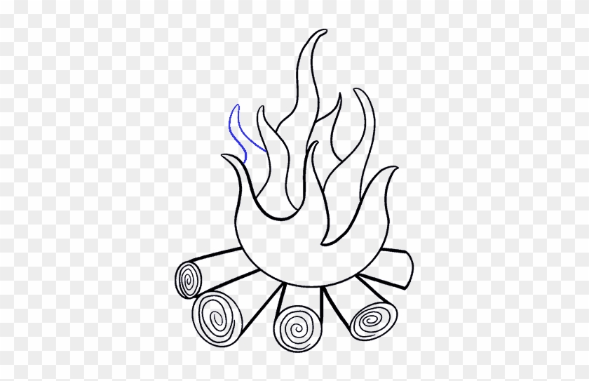 How To Draw A Fire In Few - Drawings Of A Fire Clipart