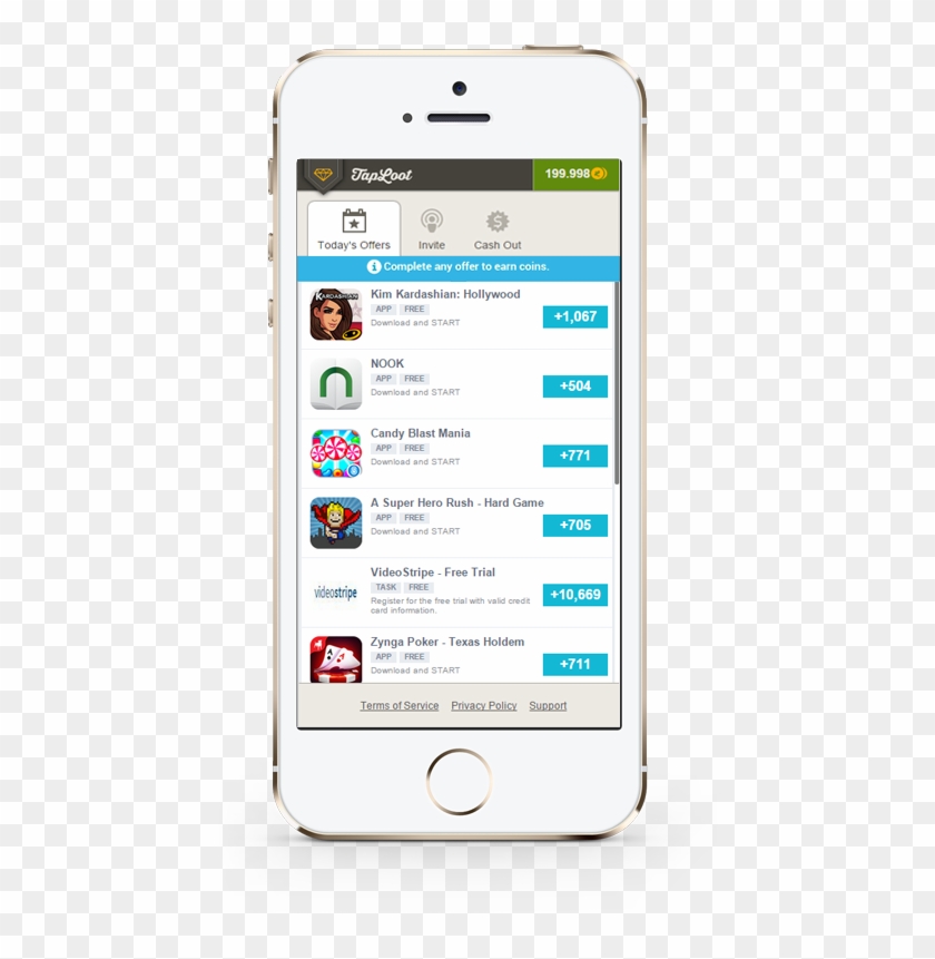 Taploot Is Another Awesome App Like Freemyapps Which - Smartphone Clipart