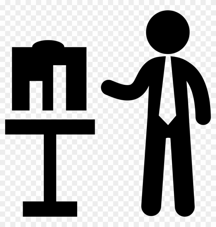 Businessman With Stats Graphic Comments - Man With Magnifying Glass Icon Clipart