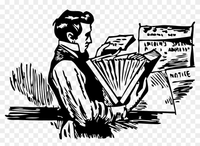 Folder Man Office Historical File Work - Office File Clip Art - Png Download