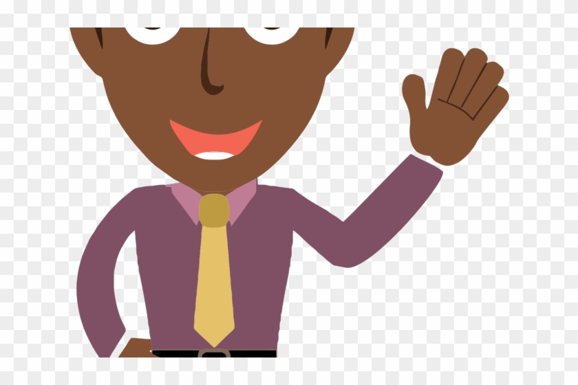 Hello Clipart Office Man - African Man Cartoon Png Transparent Png