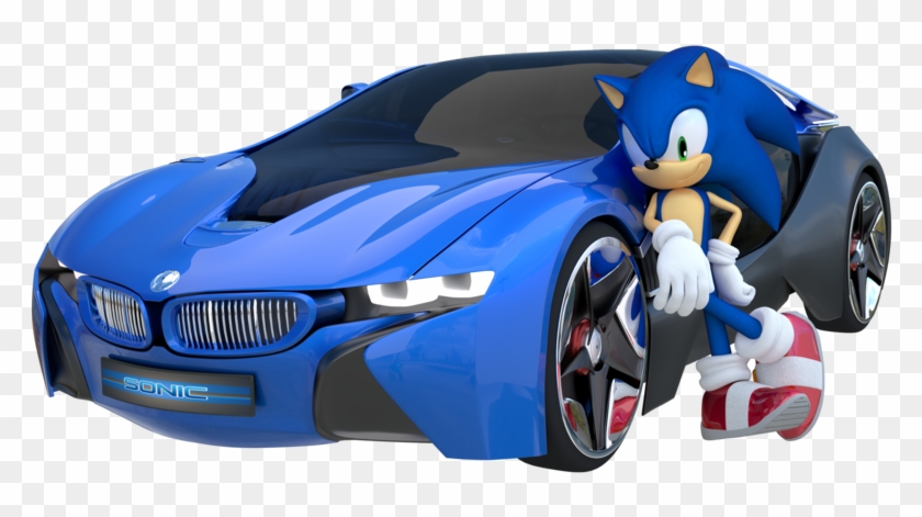 Sonic & Sega All-stars Racing Sonic 3d Blast Sonic - Sonic The Hedgehog Cars Clipart #5994487