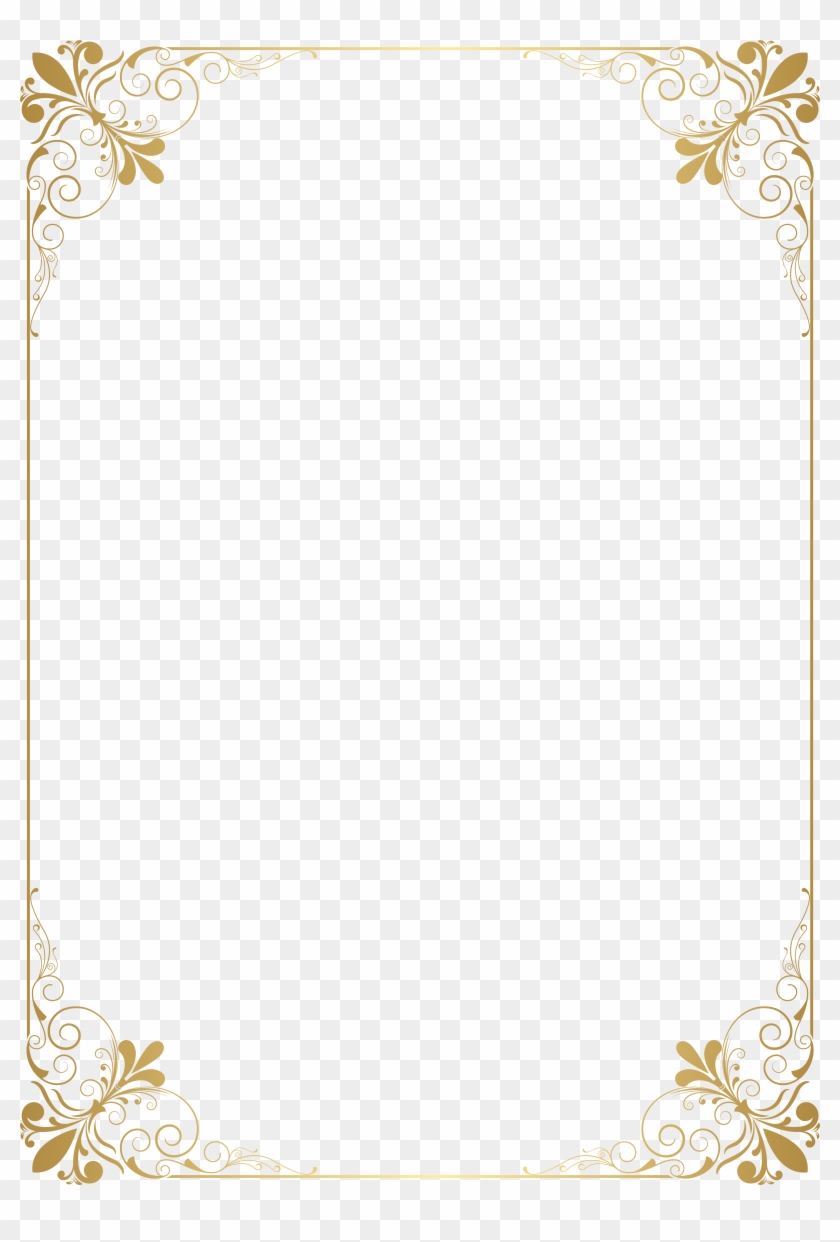 Frame Border Golden Png Clip Art Image - Gold Border No Background Transparent Png