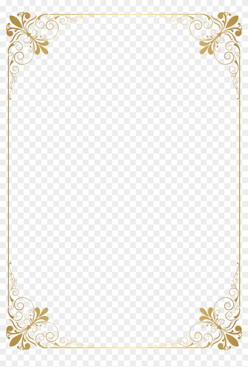 Frame Border Golden Png Clip Art Image - Gold Border No Background Transparent Png #5995284