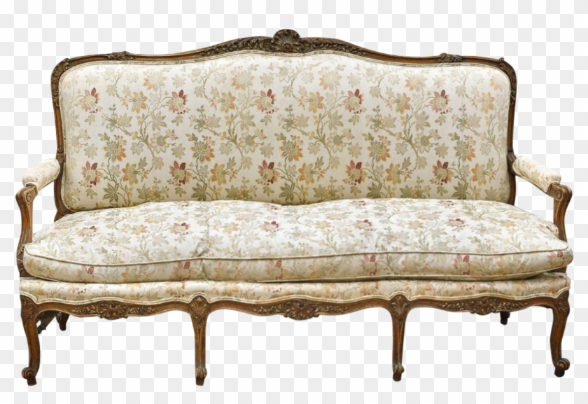 Antique Louis Xv Style Gilt-wood Sofa Settee On Chairish - Studio Couch Clipart #5995375