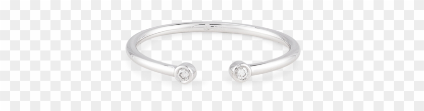 Diamonds Open Ring White Gold - Engagement Ring Clipart #5997500