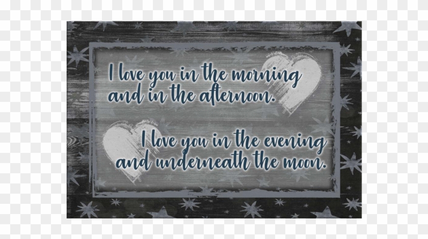 "i Love You In The Morning" Dark Rustic Canvas Wall - Picture Frame Clipart