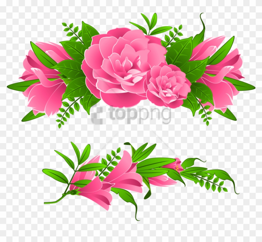 Free Png Transparent Flowers Border Png Image With - Flowers Clip Art Border Png