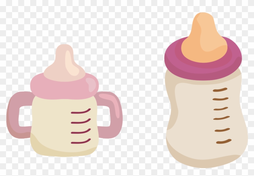 Baby Bottle Infant Child Breast Milk - Baby Milk Bottle Purple Clipart - Png Download