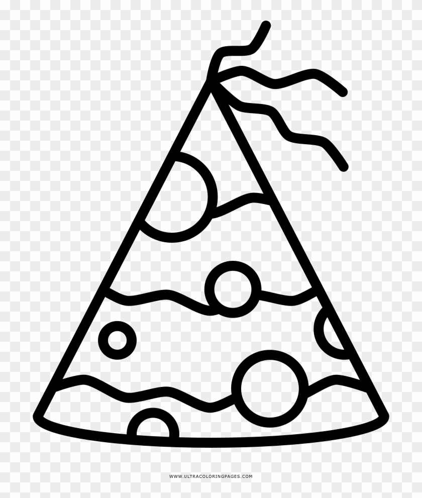 Birthday Cap Coloring Page - Outline Picture Birthday Cap Clipart