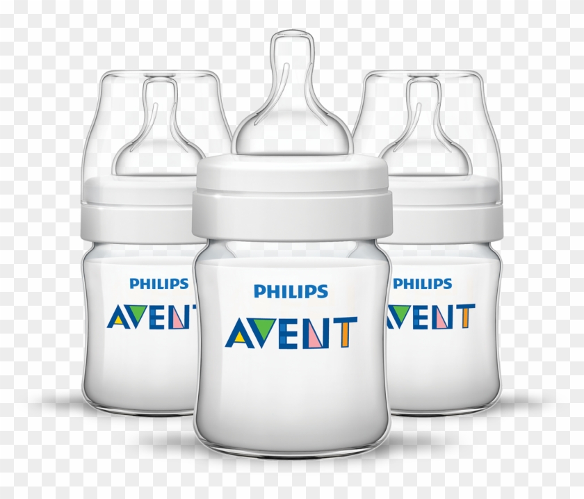 Classic Feeding Bottle 125ml 3pk - Avent Baby Bottles Clipart
