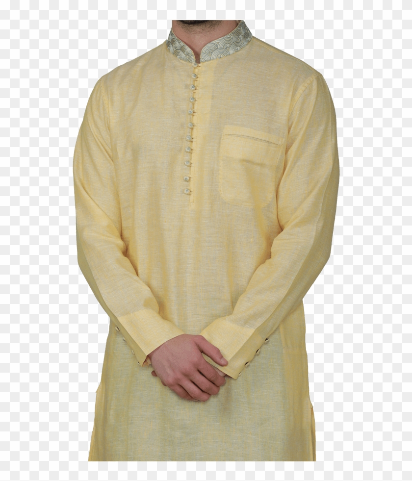 Beige Color Kurta With Sky Blue Pajama - Formal Wear Clipart #5999394
