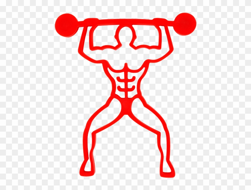 Bodybuilder Magnetic Mat Red Pylones Dessous De Ⓒ - Trivet Clipart #5999725
