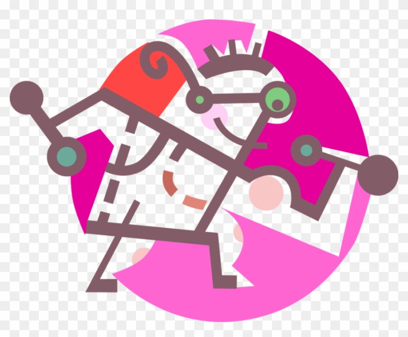 Vector Illustration Of Strongman Weightlifting Bodybuilder Clipart #5999789