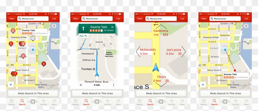 Exploring Ui Of Map View In Yelp-like Apps Clipart #60480
