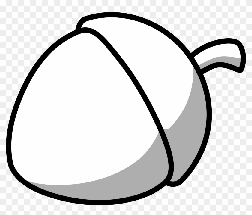 Acorn Clipart Black And White - Png Download