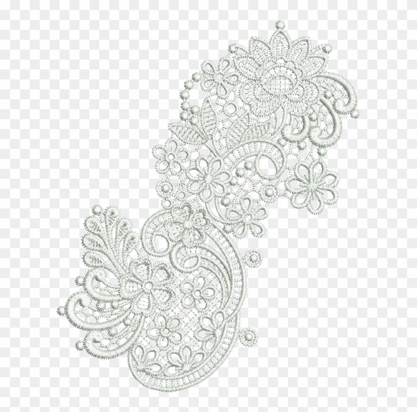 25 - Taj Border - Transparent White Lace Design Clipart #61115
