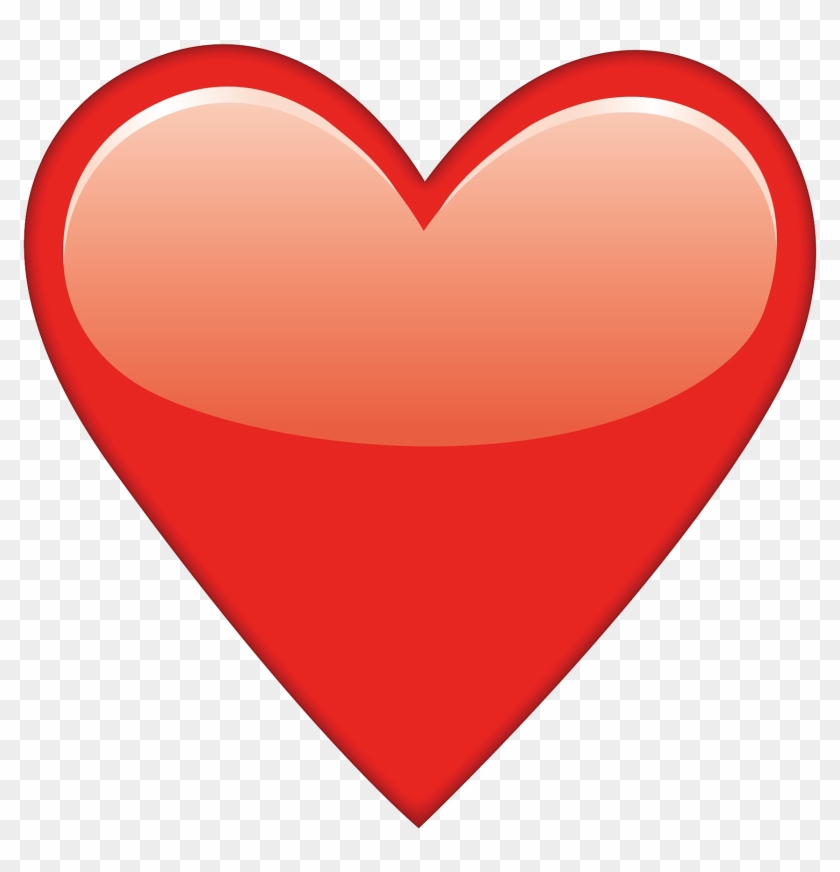 Red Heart Emoji Png Clipart #61201