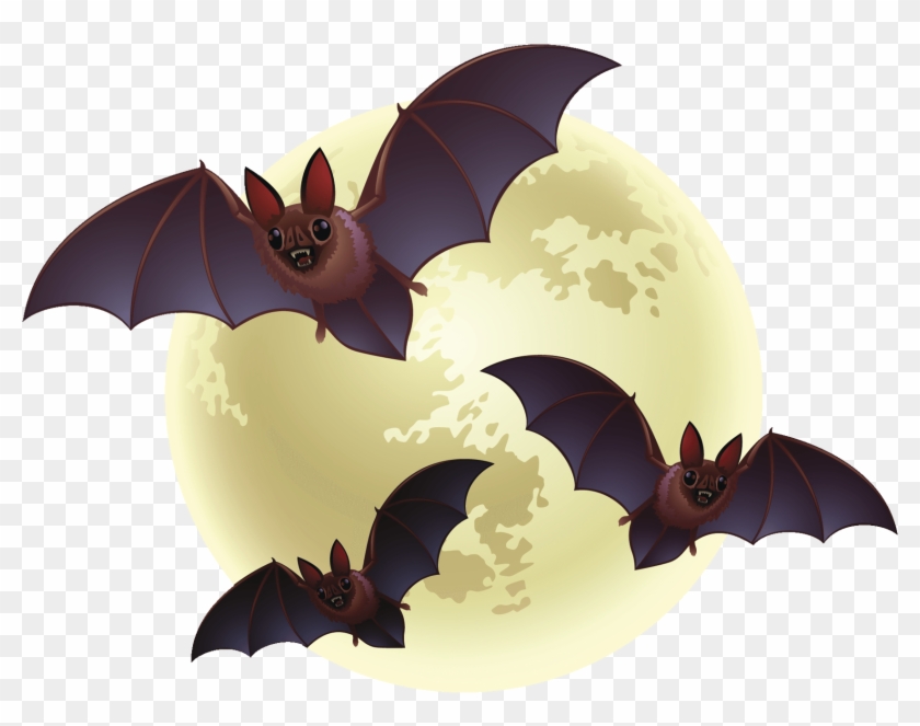Creepy Bats Halloween - Transparent Halloween Png Clipart