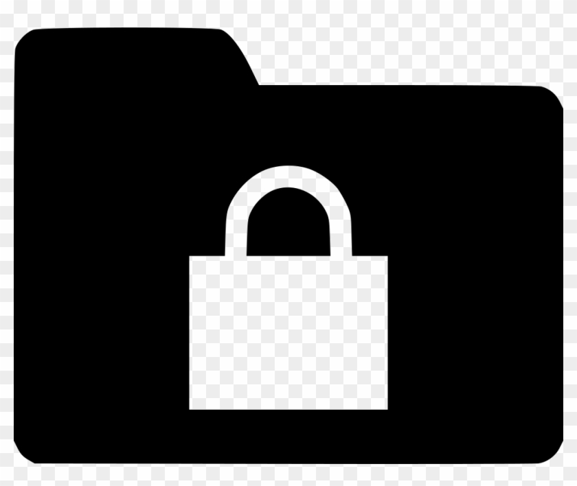 Png File Svg - Folder Secure Icon White Clipart #61324