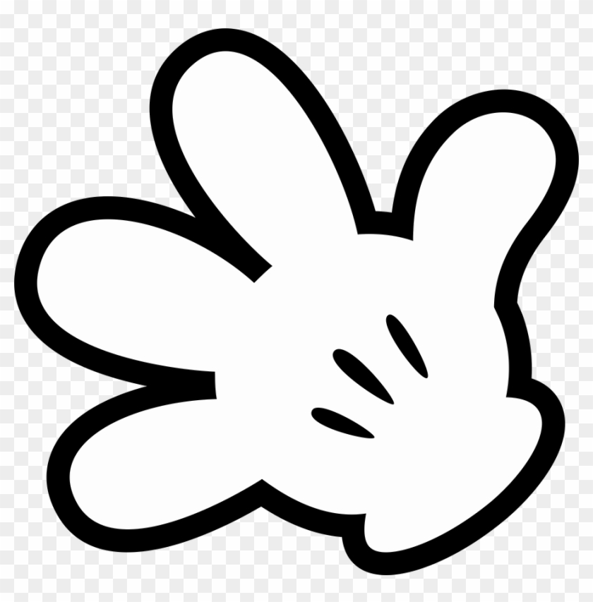 Image Black And White Library Collection Of Mickey - Mickey Mouse Hand Clipart - Png Download #61344