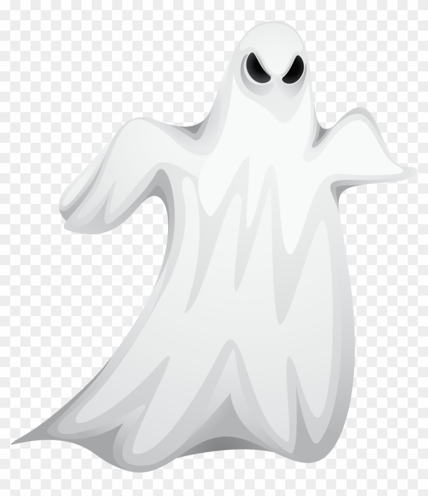 Halloween Creepy Ghost Png Clipart - Black Creepy Ghost Halloween Transparent Png