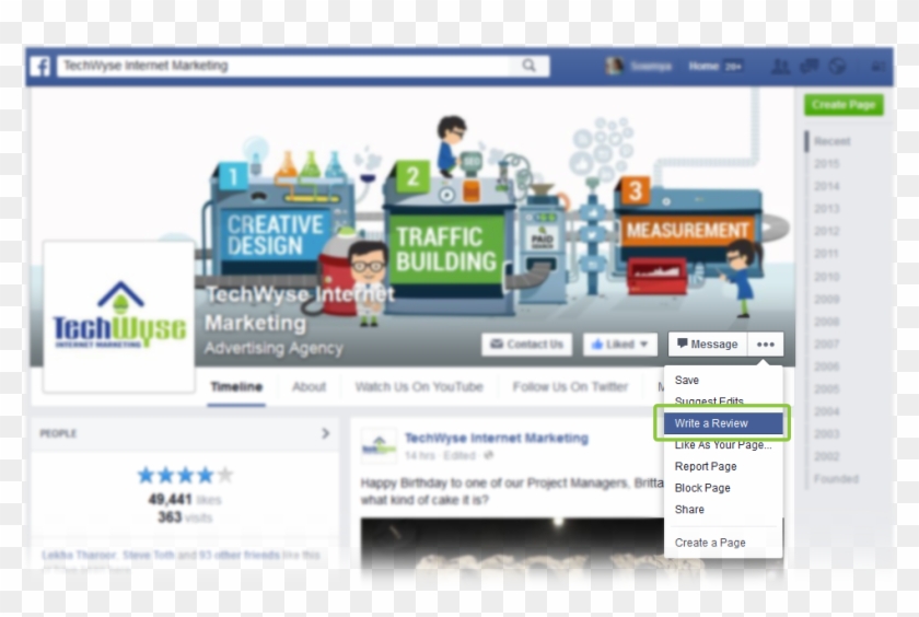 Leave Us A Facebook Review - Website Design Review Facebook Clipart #61630