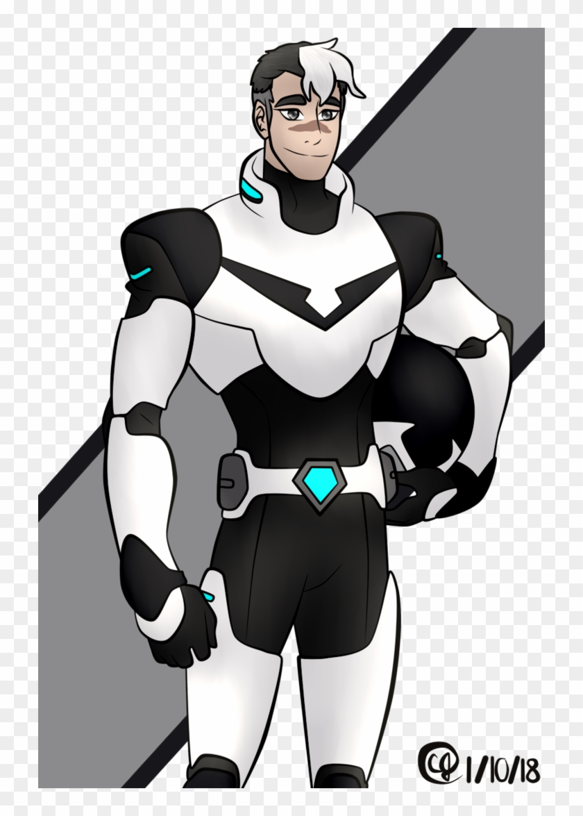 Vector Black And White Shiro The Of From Legendary - Black Paladin Shiro Clipart #61675