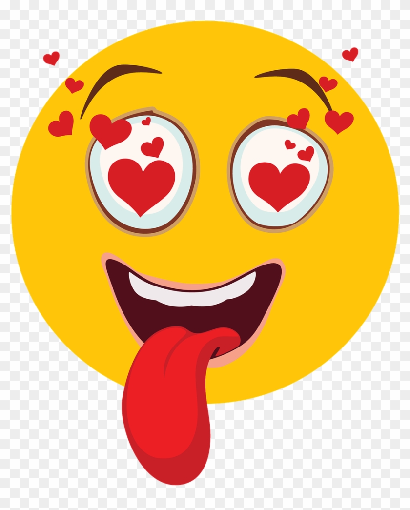 Heart Eyes Kissy Face Emoji Clipart #61755
