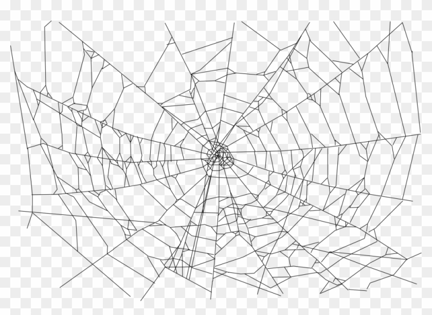 Spider Web Png Transparent Background - Realistic Spider Web Drawing Clipart #61848