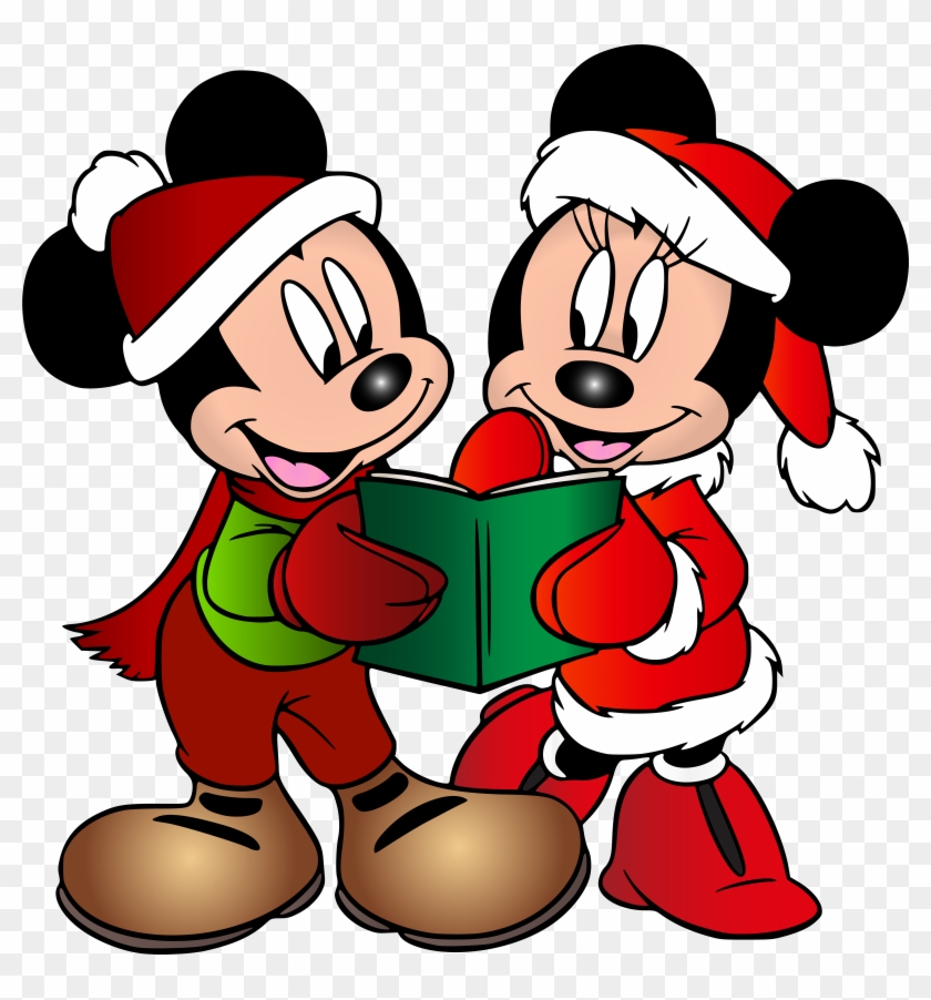 Minnie And Mickey Mouse Christmas Free Png Clip Art Transparent Png