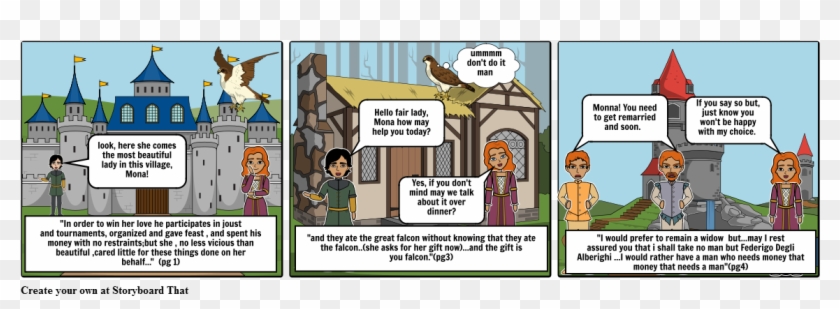Tale Of Falcon Boccaccio Comics Clipart